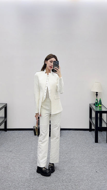 Faux Two-Piece Suit and Trouser Set