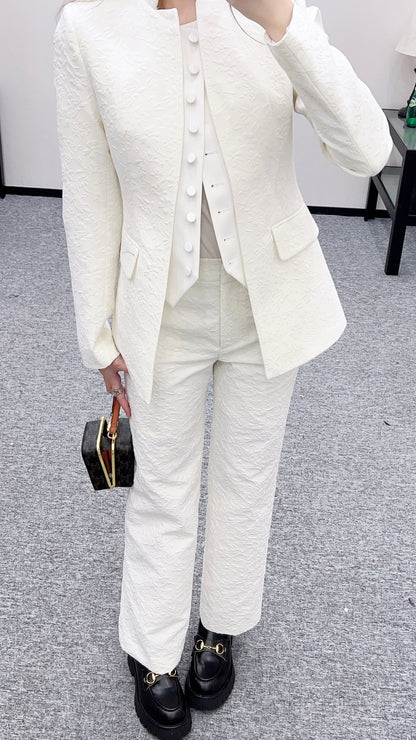Faux Two-Piece Suit and Trouser Set