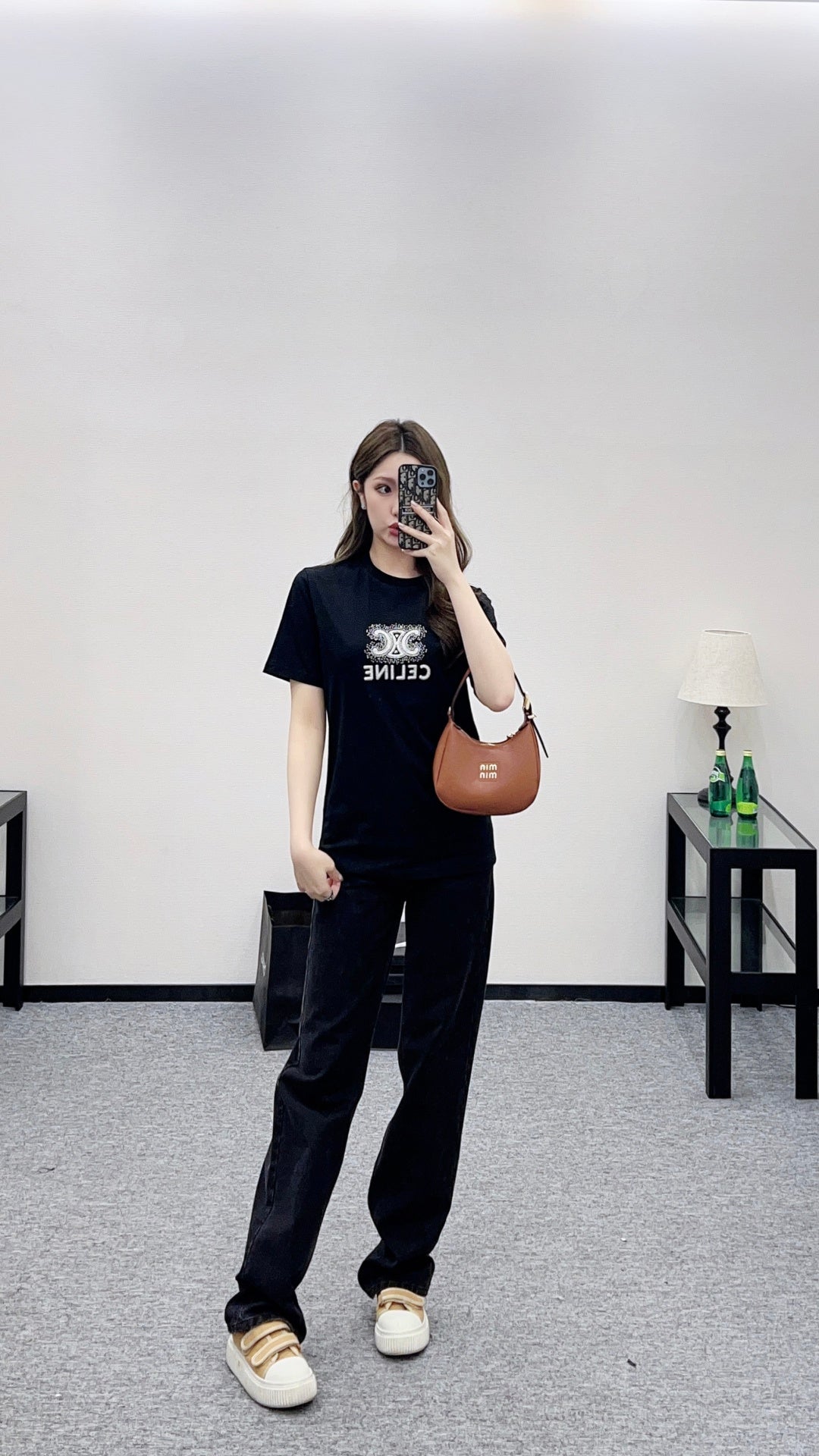 Embroidered Beaded Logo T-shirt