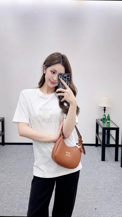 Embroidered Beaded Logo T-shirt