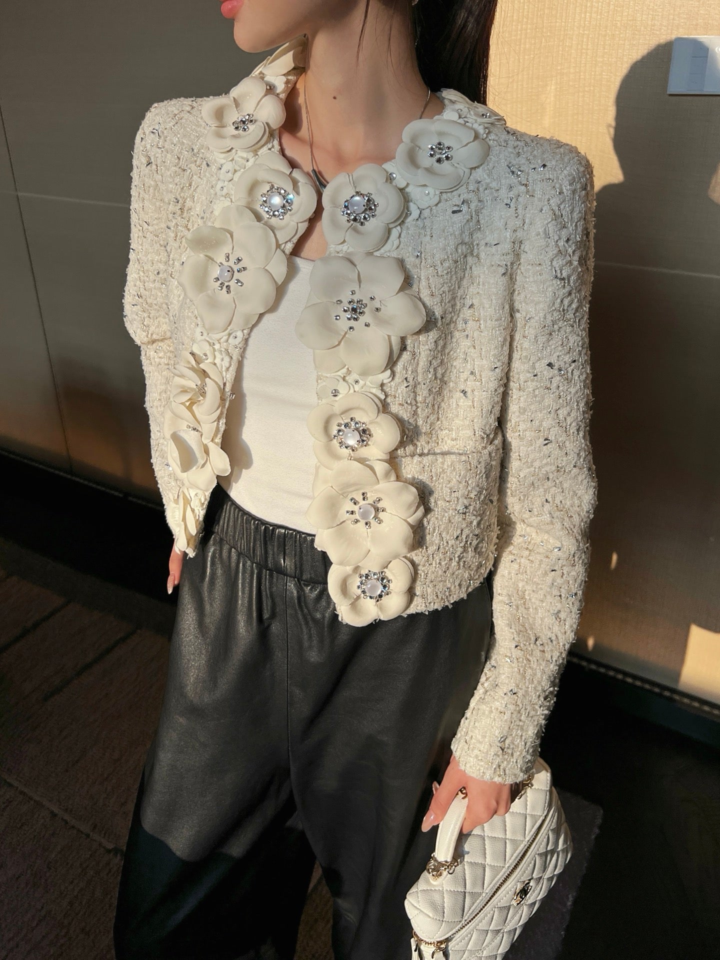 Floral-Embellished Jacket