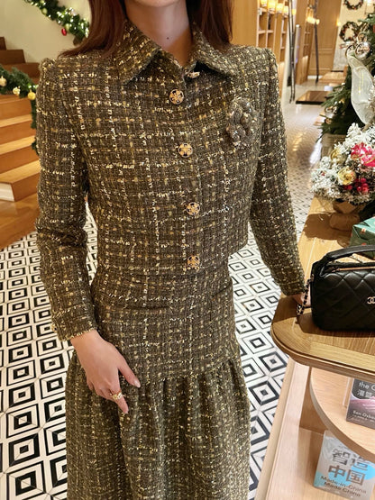 Collared woven coat