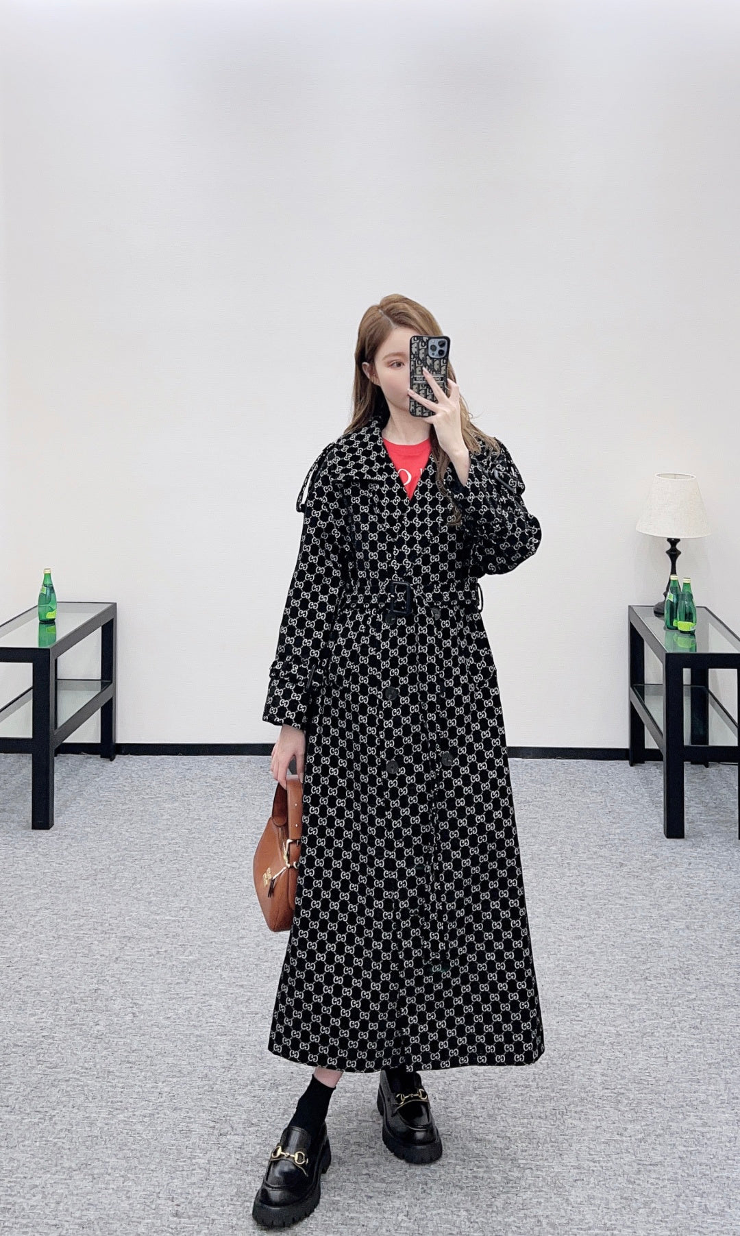 Long Jacquard Collar Suit Coat