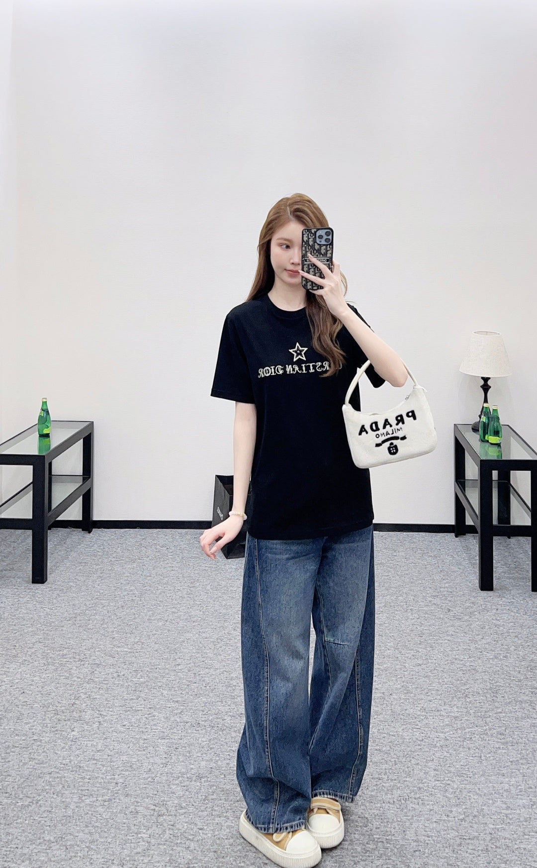 Embroidered Sequin Logo T-shirt