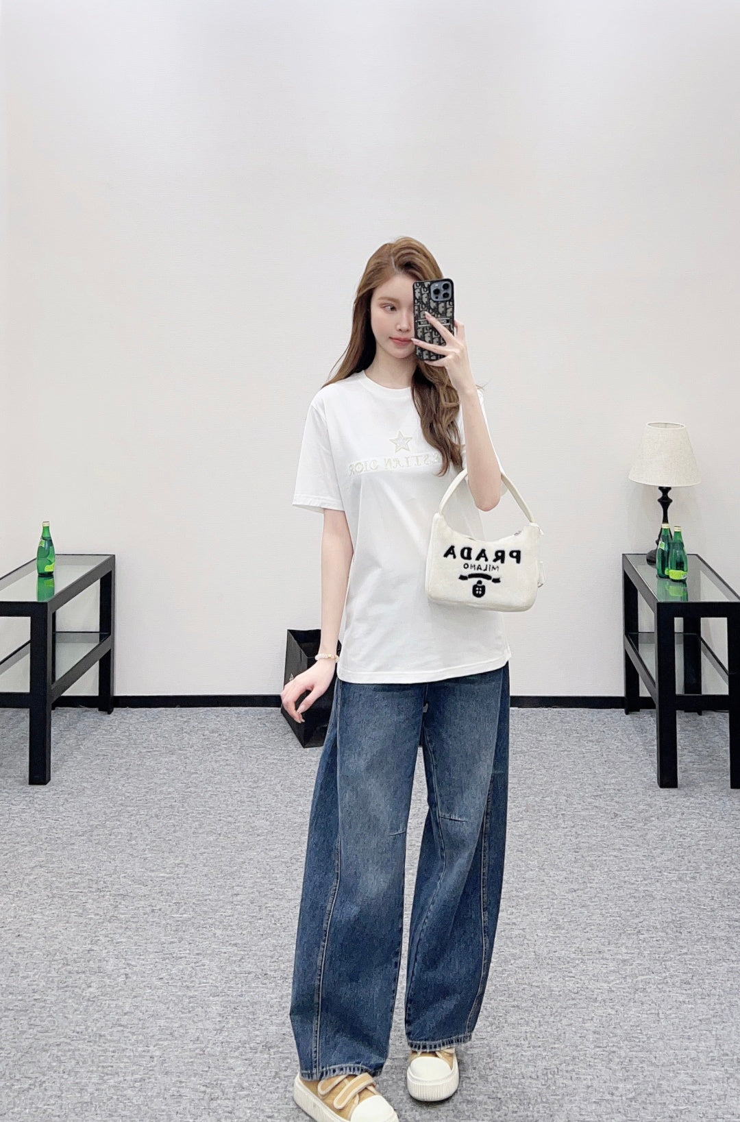 Embroidered Sequin Logo T-shirt