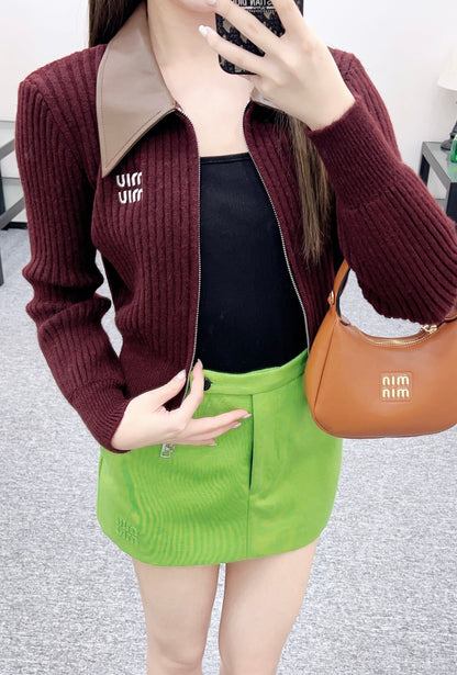 Patchwork Knit Cardigan