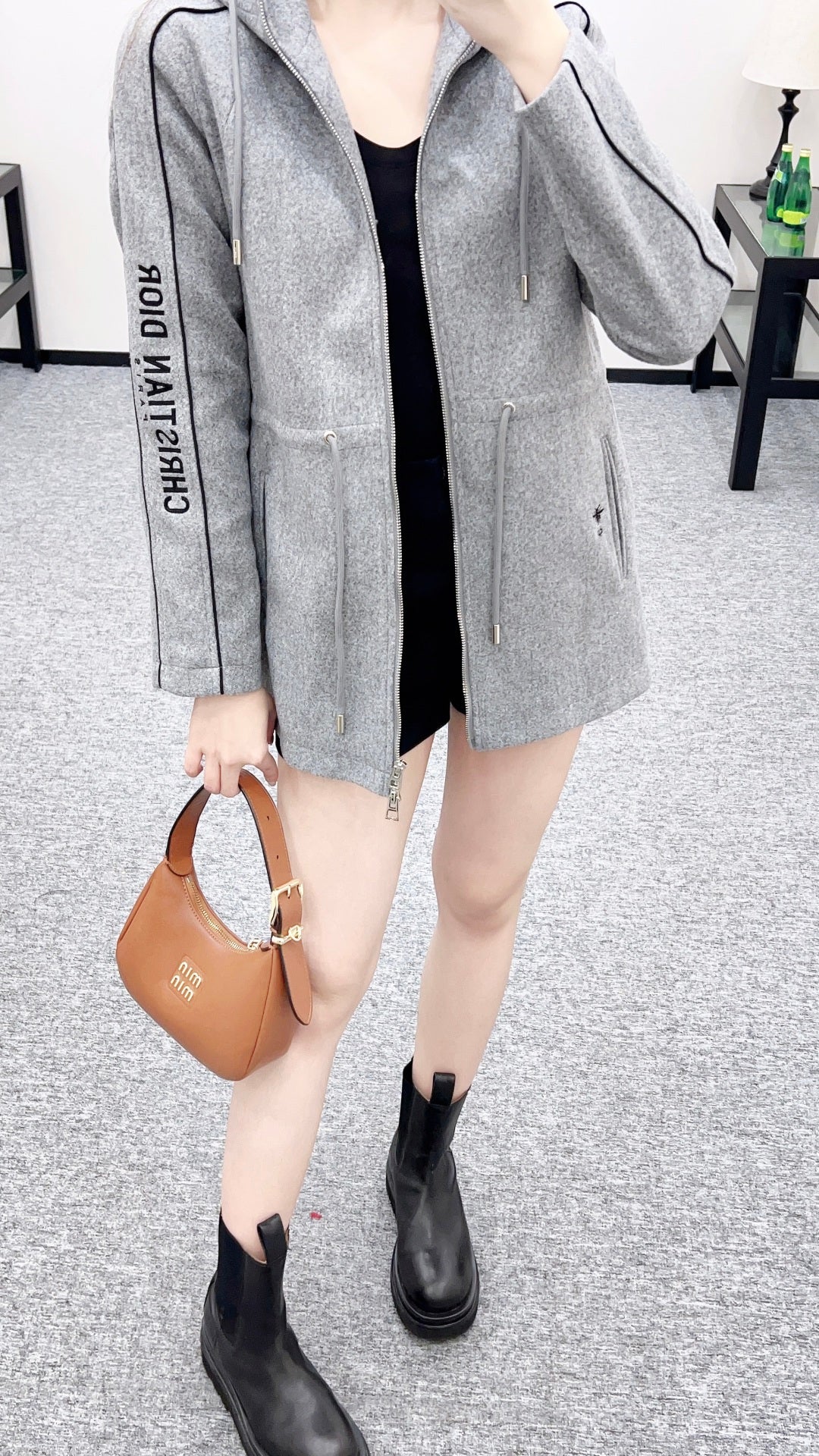 Hooded Drawstring Jacket