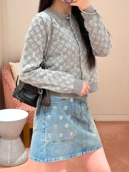 Jacquard Fleece Cardigan