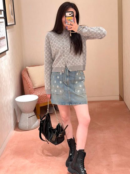 Jacquard Fleece Cardigan