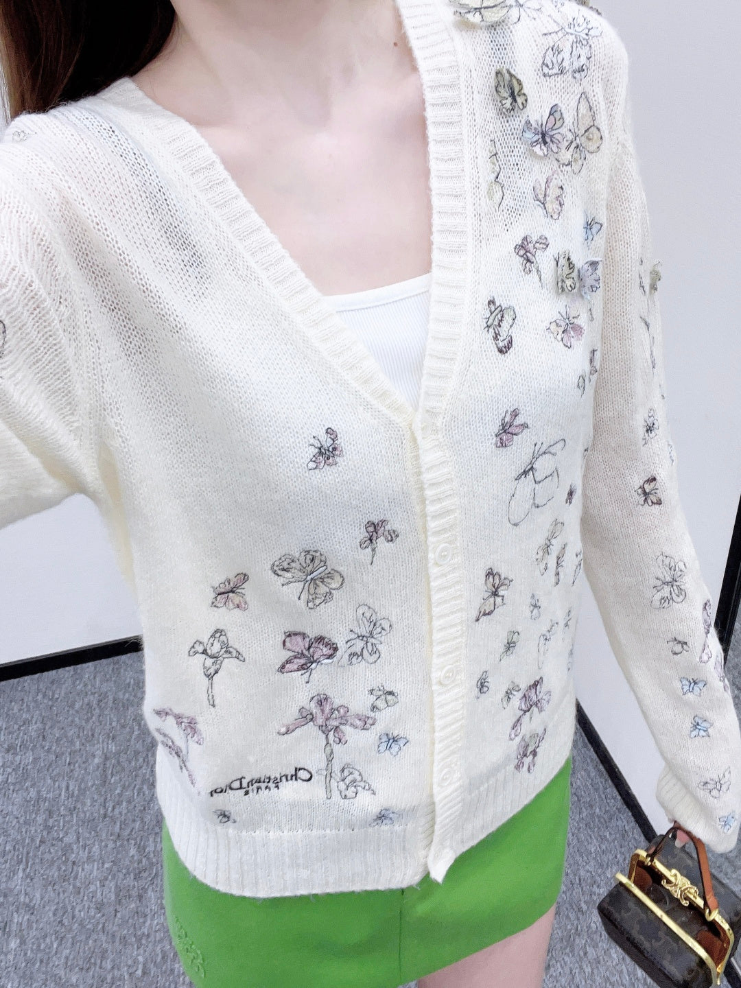 Butterfly Embroidered Cardigan