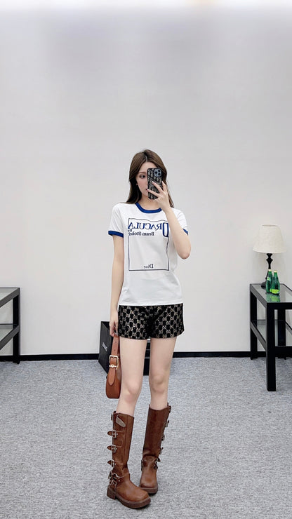 Ribbed Color Block T-Shirt