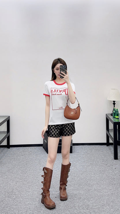 Ribbed Color Block T-Shirt