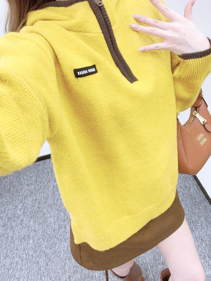 Hooded Knit Sweater