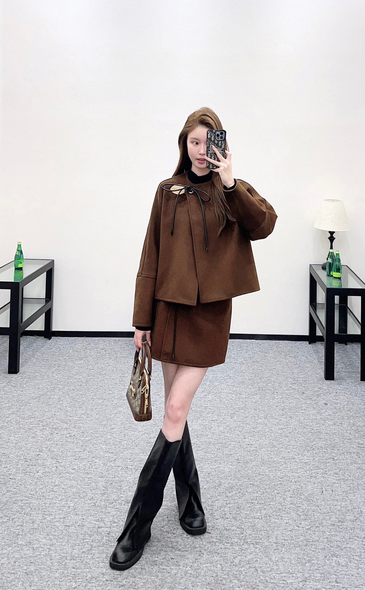 Asymmetrical Front Bow Jacket