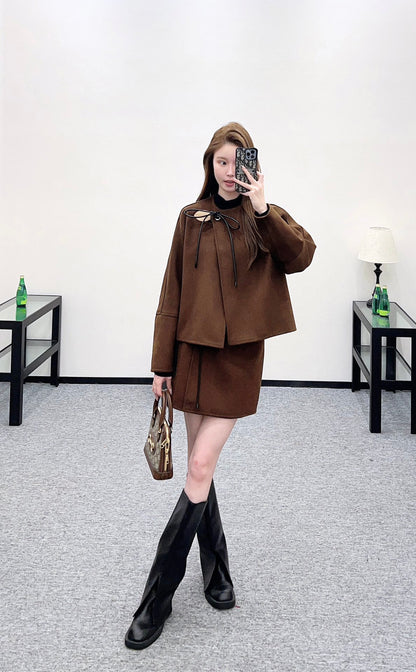 Asymmetrical Front Bow Jacket