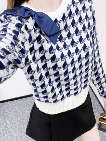 Plaid Bow Sweater