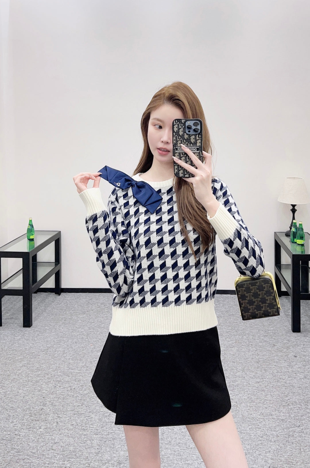 Plaid Bow Sweater