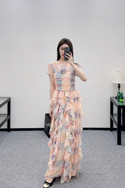 Active Print Short-Sleeve Dress