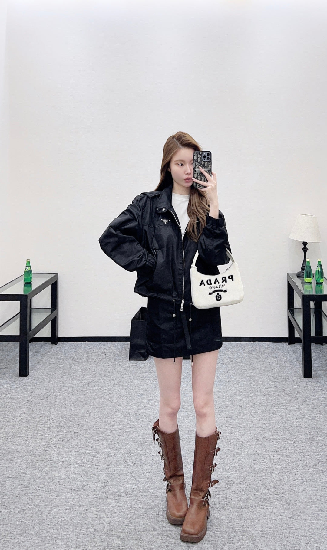 Drawstring Zipper Jacket