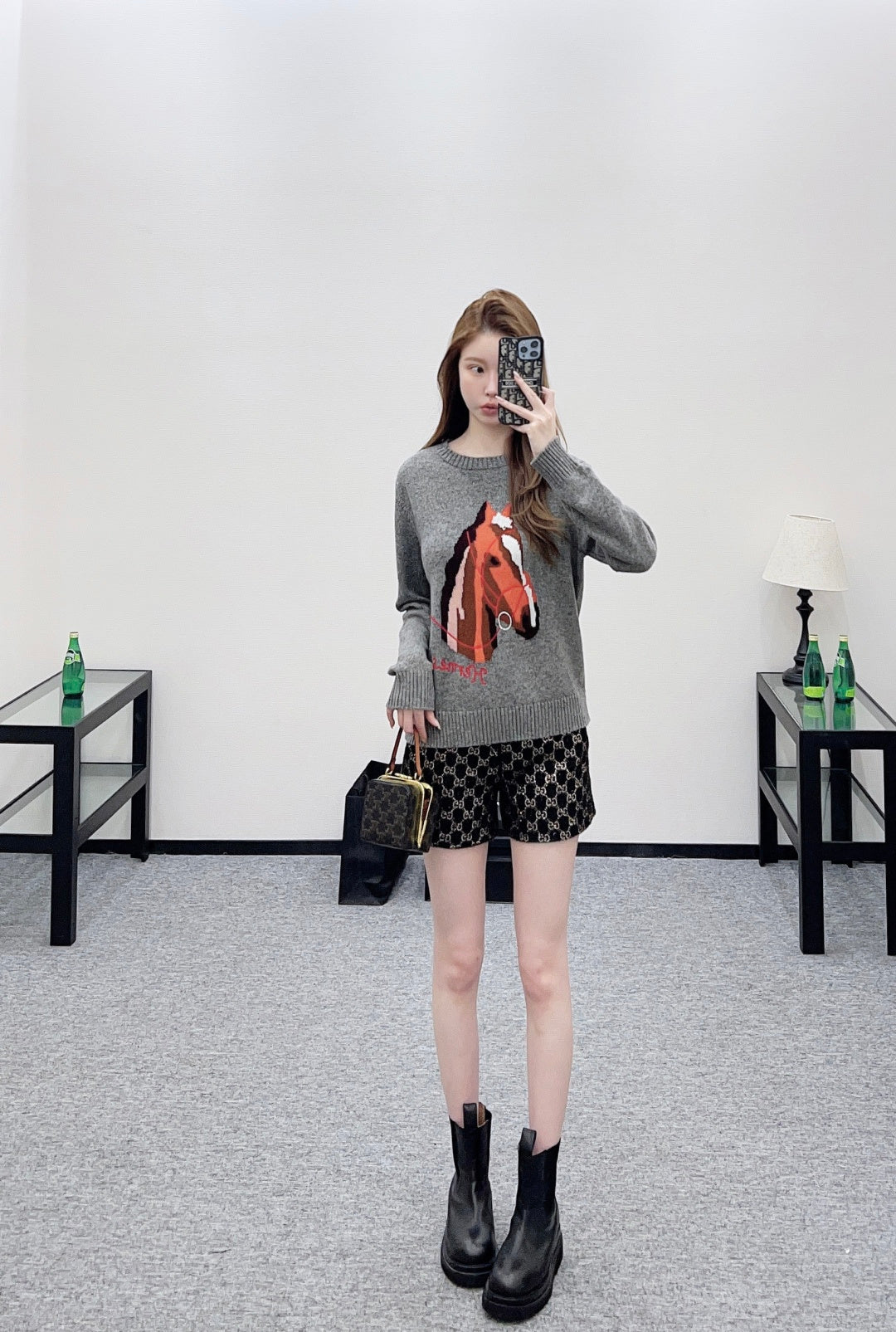 Jacquard Horsehead Sweater