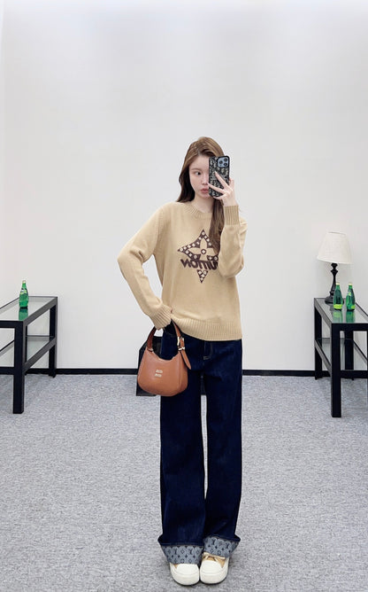 Four-Leaf Clover Color Block Sweater