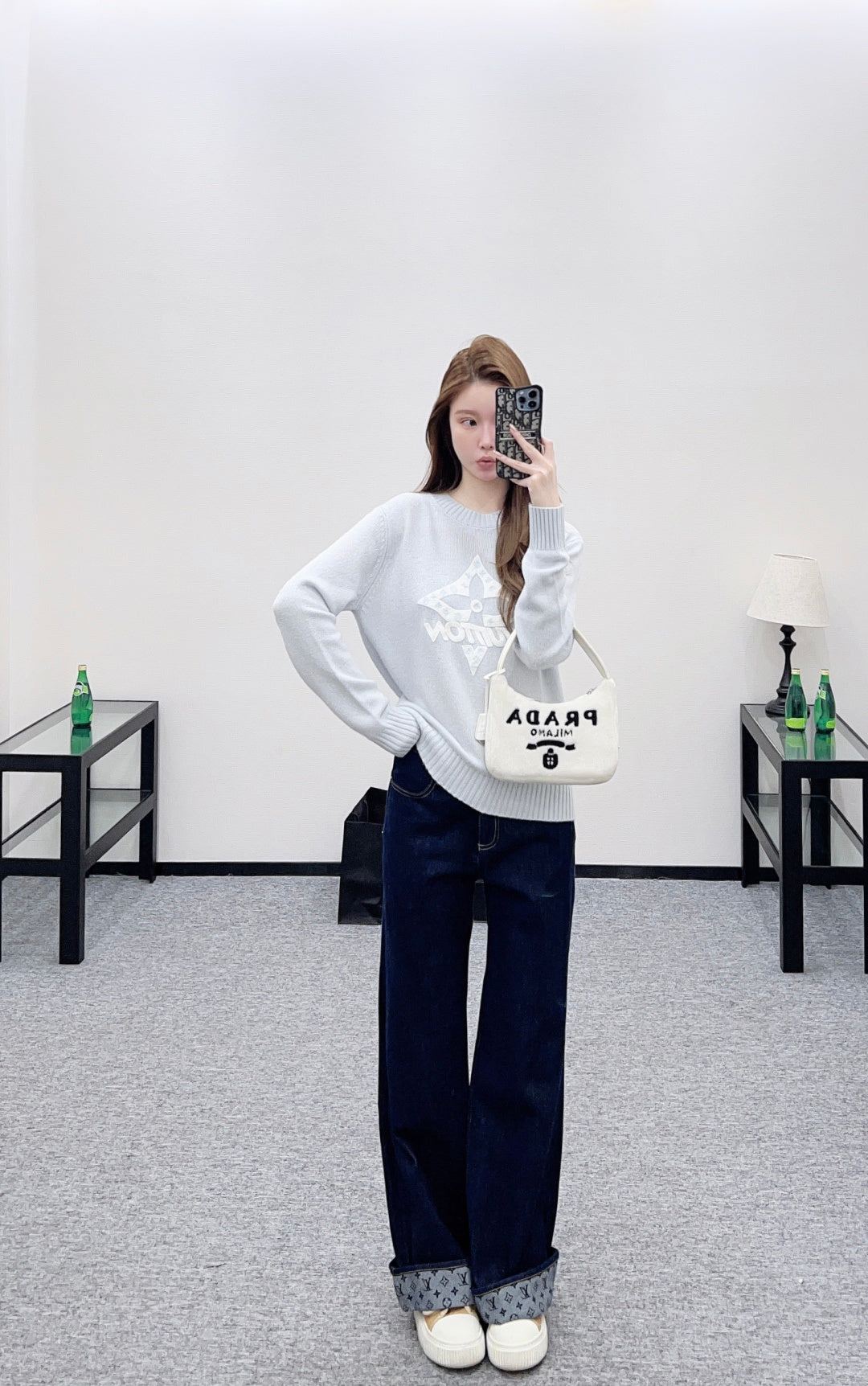 Four-Leaf Clover Color Block Sweater
