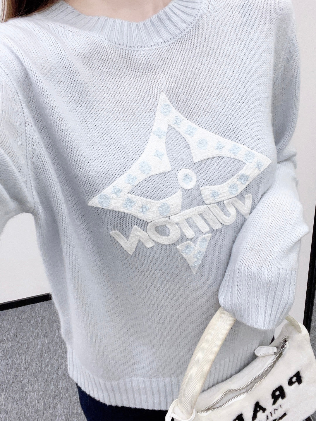 Four-Leaf Clover Color Block Sweater
