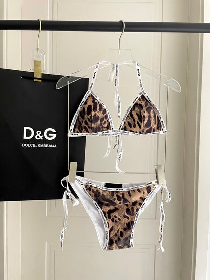 25 Leopard Print Separate Swimsuit