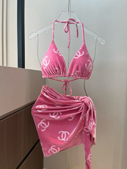 25 Corduroy Classic Bikini Three-Piece Set