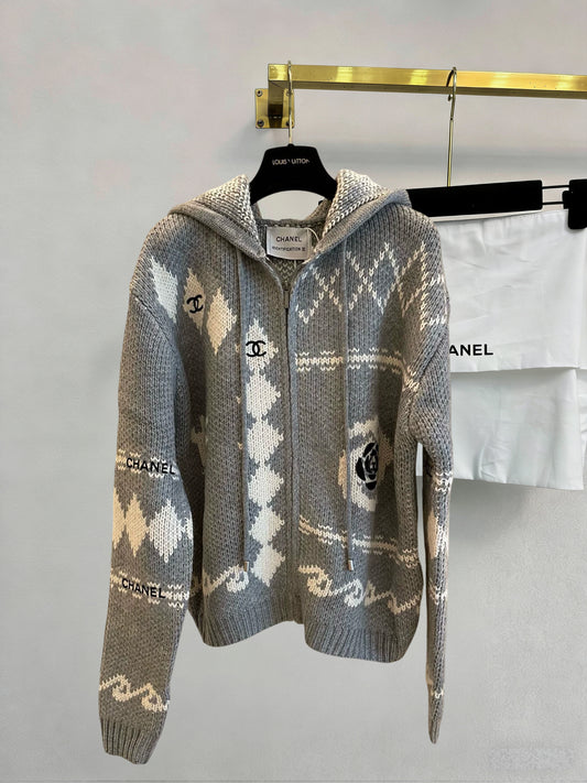 Hooded Zip-Up Sweater
