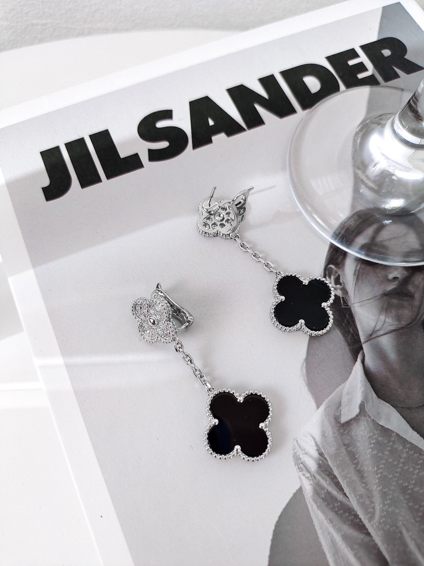 Four-leaf clover earrings