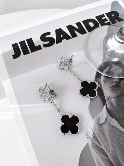 Four-leaf clover earrings