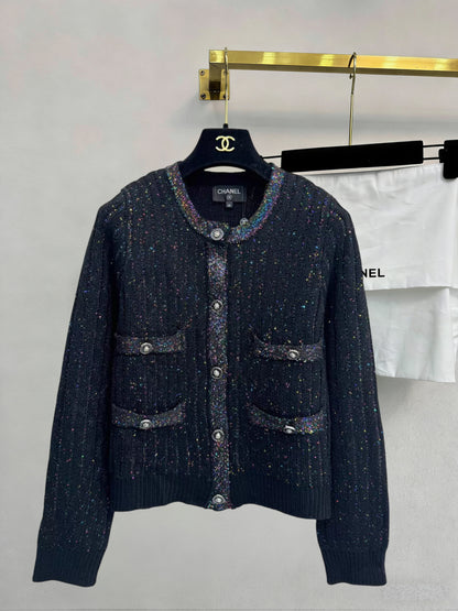 Tweed Short Knit Cardigan