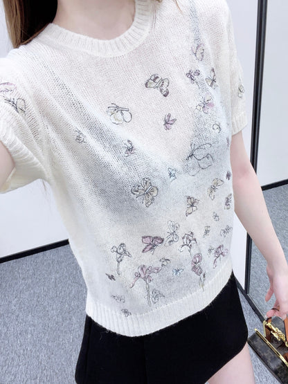 Embroidered Short-Sleeve T-Shirt