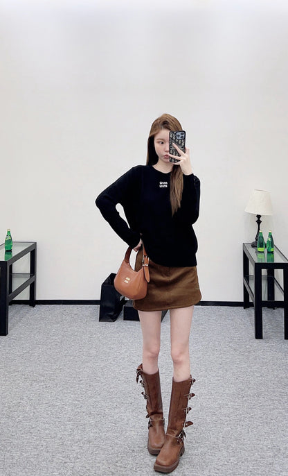 Crew Neck Knit Pullover Sweater