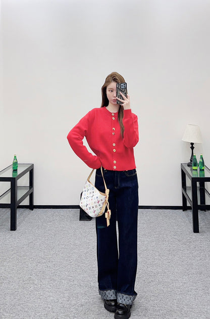 Button-up Knit Cardigan