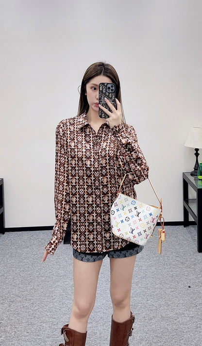 Active Print Silk Shirt