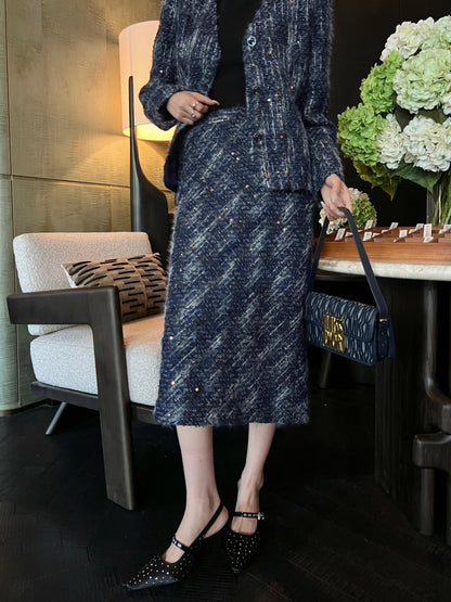 Knitted Cardigan/ Pencil Skirt