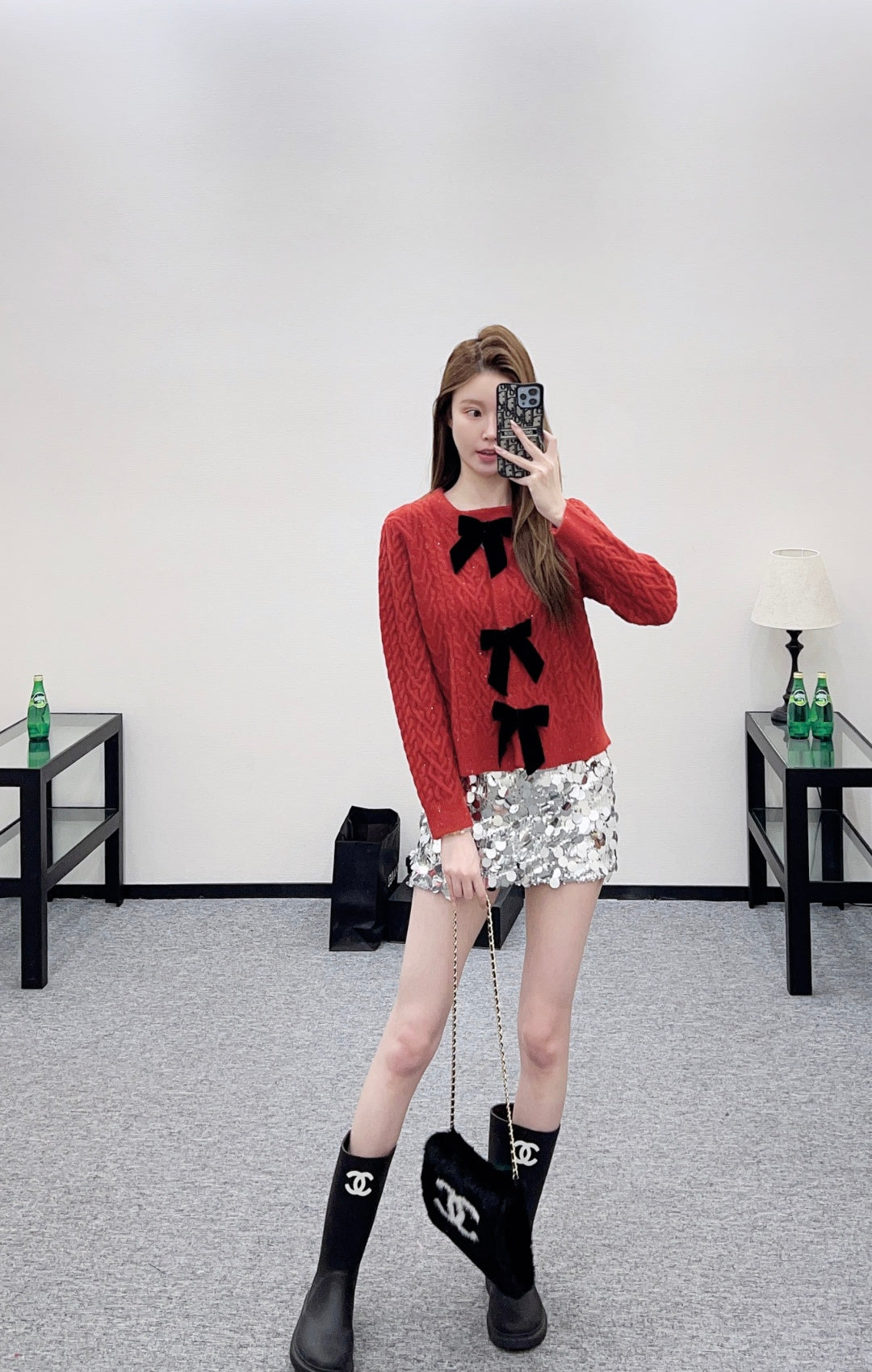 Bow-tie Knit Cardigan
