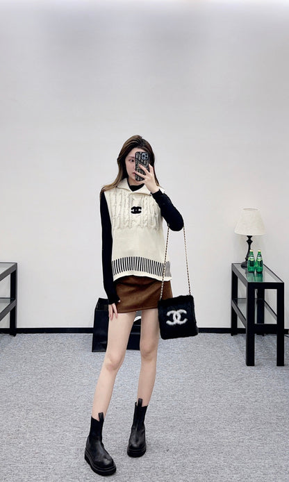 Collared Knit Vest