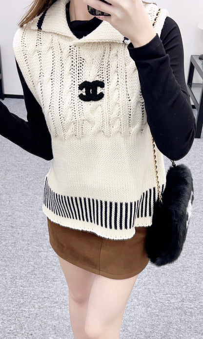 Collared Knit Vest
