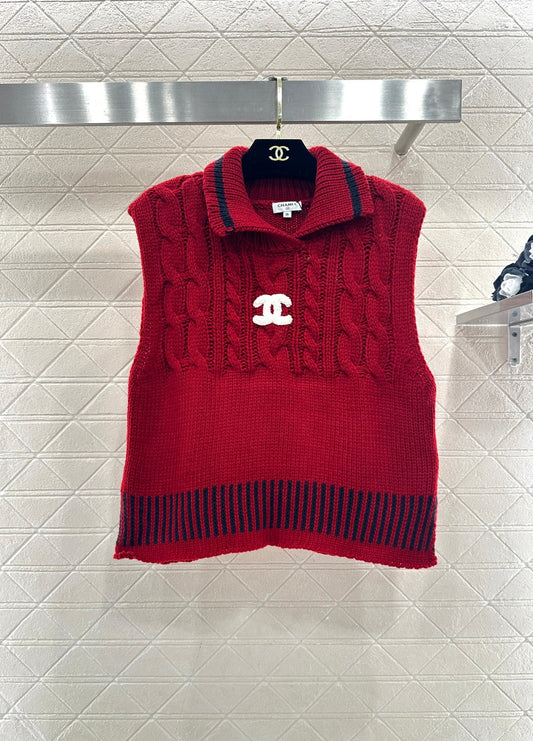 Collared Knit Vest