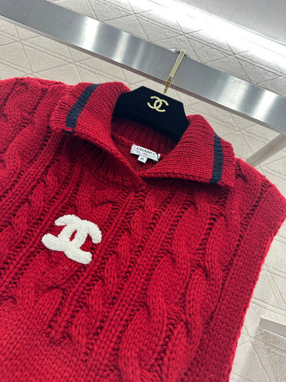 Collared Knit Vest