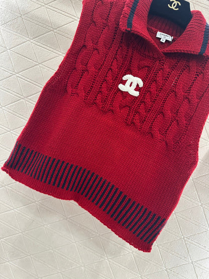 Collared Knit Vest