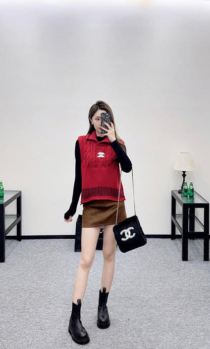 Collared Knit Vest