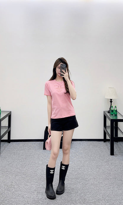 Herme Embroidered Logo T-shirt