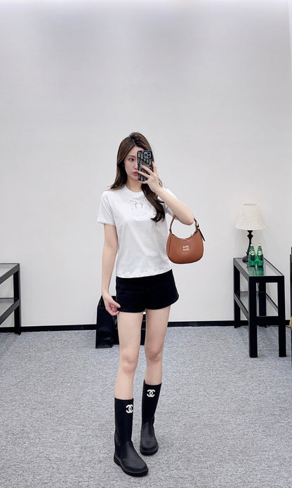 Herme Embroidered Logo T-shirt