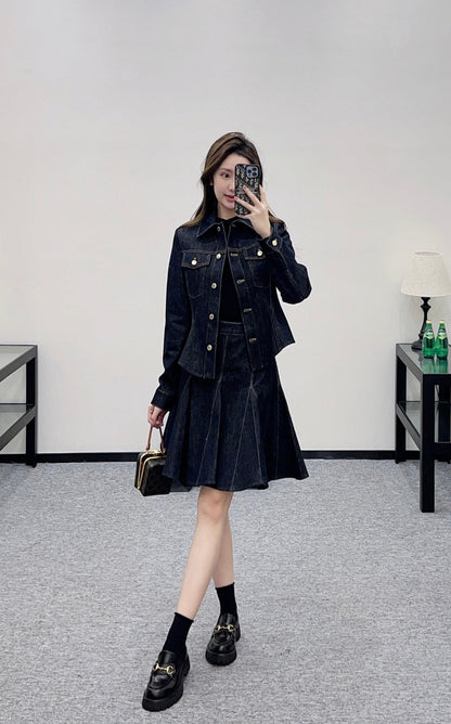 Denim mini skirt