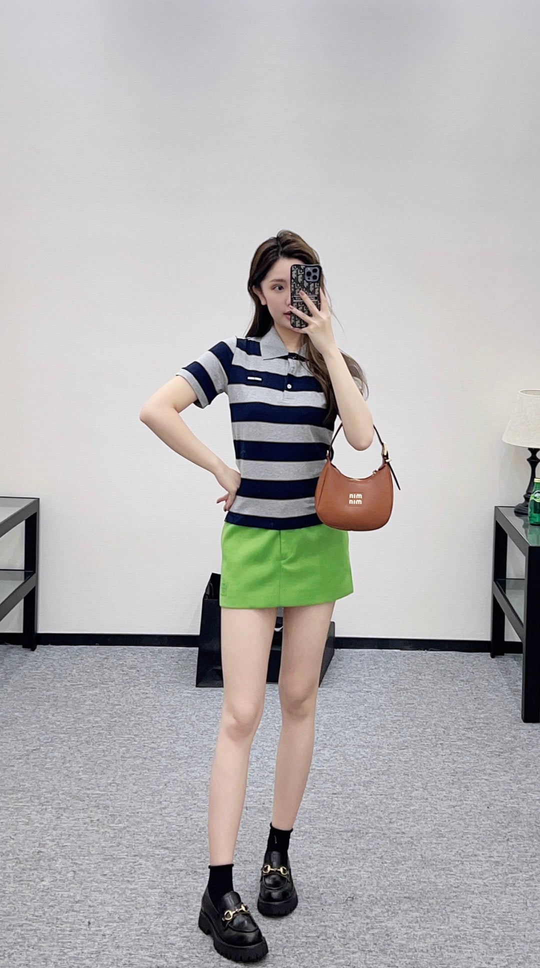 Striped Collared Short-Sleeve T-Shirt