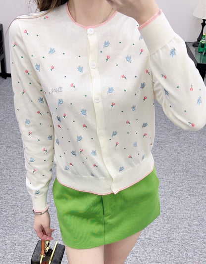 Embroidered Floral Cardigan